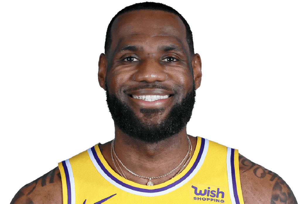 LeBron James in yellow basketball uniform