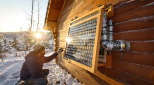 Build a solar air heater from recycled cans for off-grid winter warmth