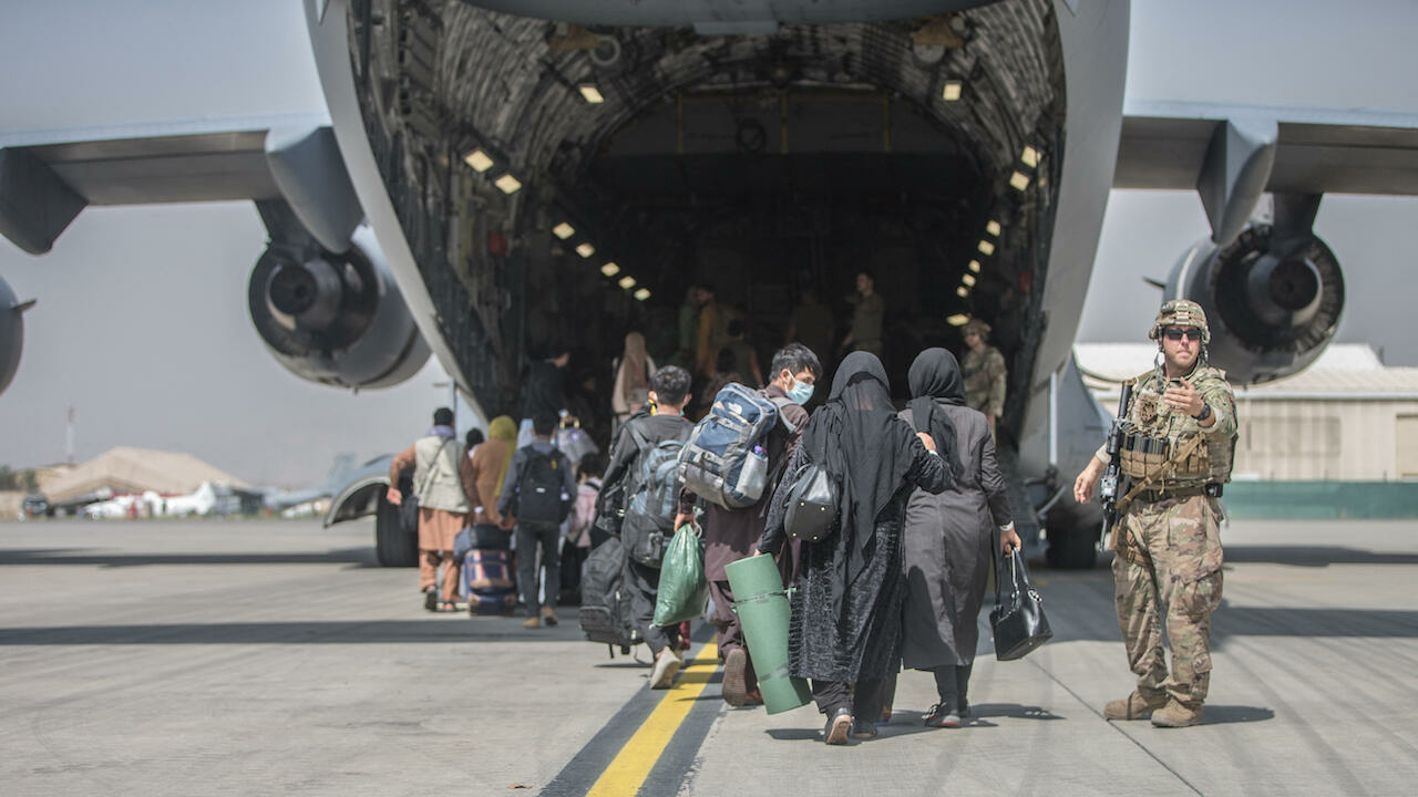 Kabul Afghanistan airport evacuation US troops