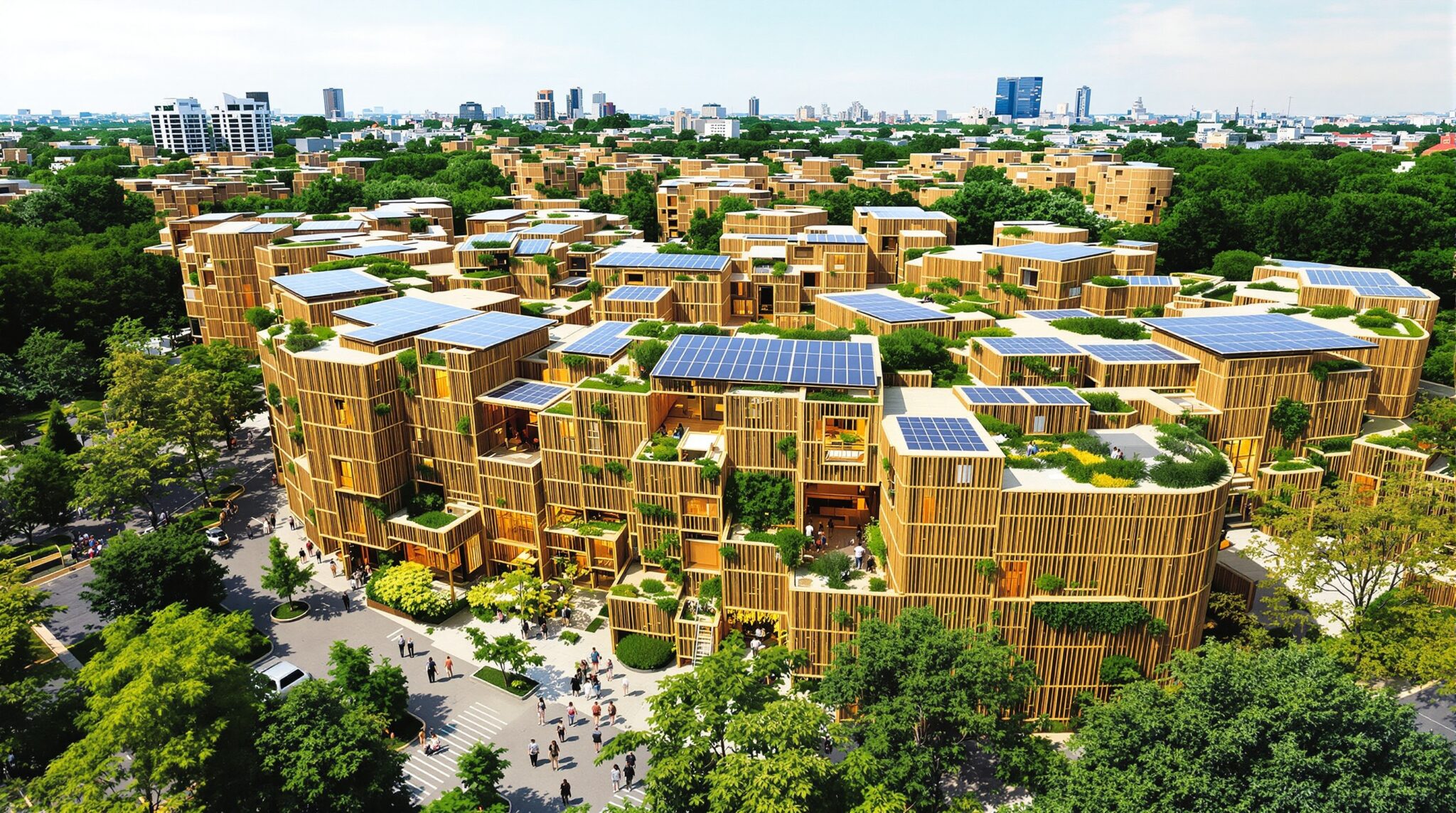 Innovative bamboo architecture redefines sustainable urban landscapes.