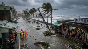 Typhoon Champi batters Taiwan and Japan, disrupting travel and damaging infrastructure