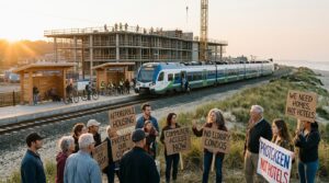 New coastal rail project sparks debate over housing growth and commuter access