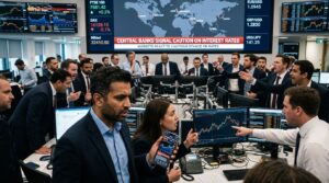 Global markets react as central banks signal caution on interest rates