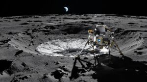 Private lunar lander aims for near-polar touchdown to scout water ice and test survival through the lunar night