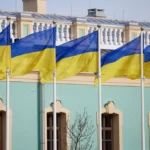 Ukraine flag in Kyiv