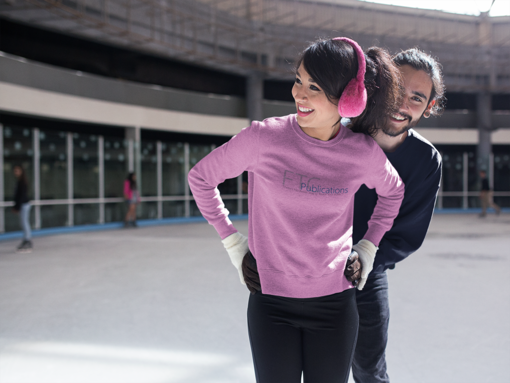 two people on a date in an ice skating rink.