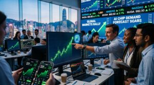Global tech stocks climb as investors react to new AI chip demand forecasts